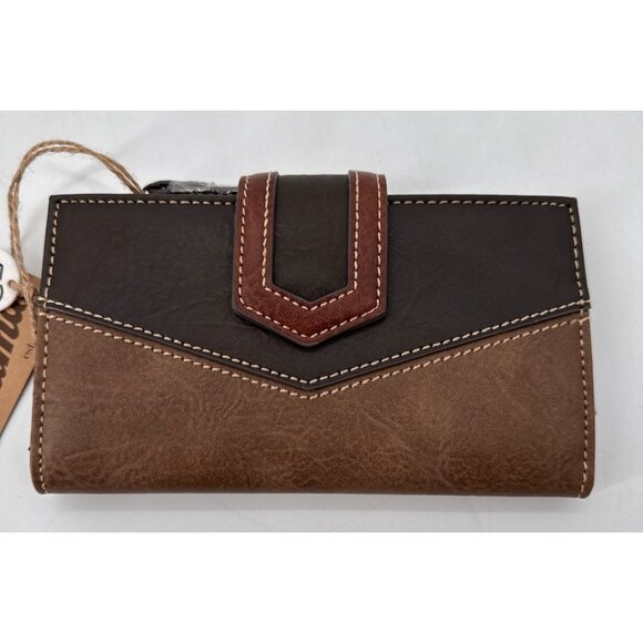 Tony Lama Tri-Color Leather Wallet With RFID Protection & Multiple Card Slots - Picture 2 of 8